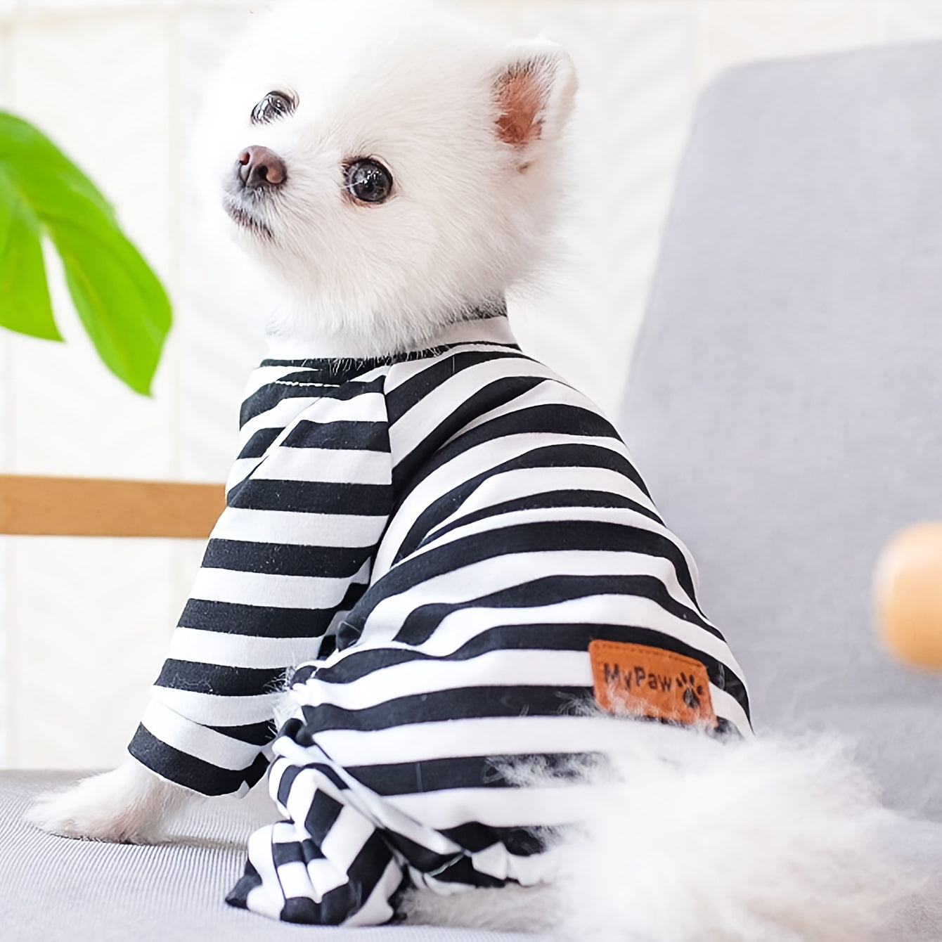 Striped Onesie Pajamas for Pet Dogs NovaCart
