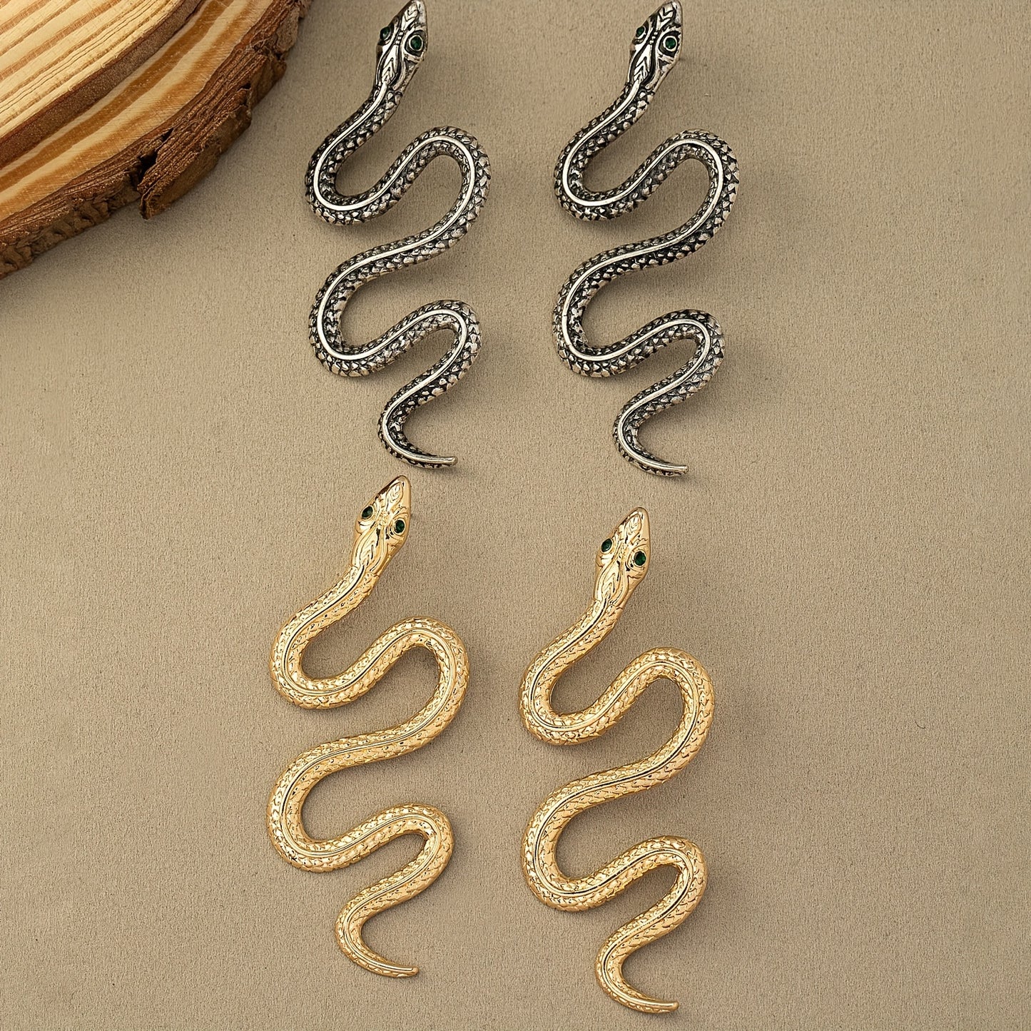 Exaggerated Snake-Shaped Earrings NovaCart