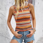 Sunset Stripes Western Knitted Top – Trendy Cowgirl Style Sleeveless Top Country in My Heart