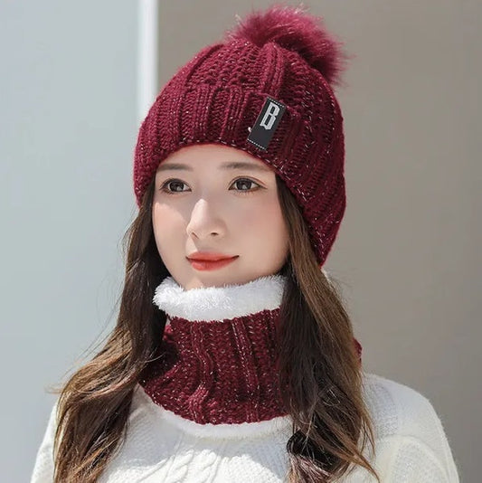 Women’s Winter Beanie Hat & Scarf – Warm Knitted Skull Cap Style FitiqueFit