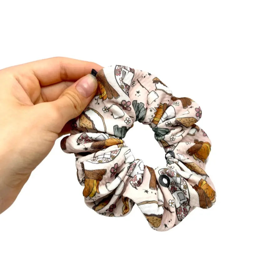 Mini S'mores Camping Summer Bullet Scrunchie Enchanted Scrunch