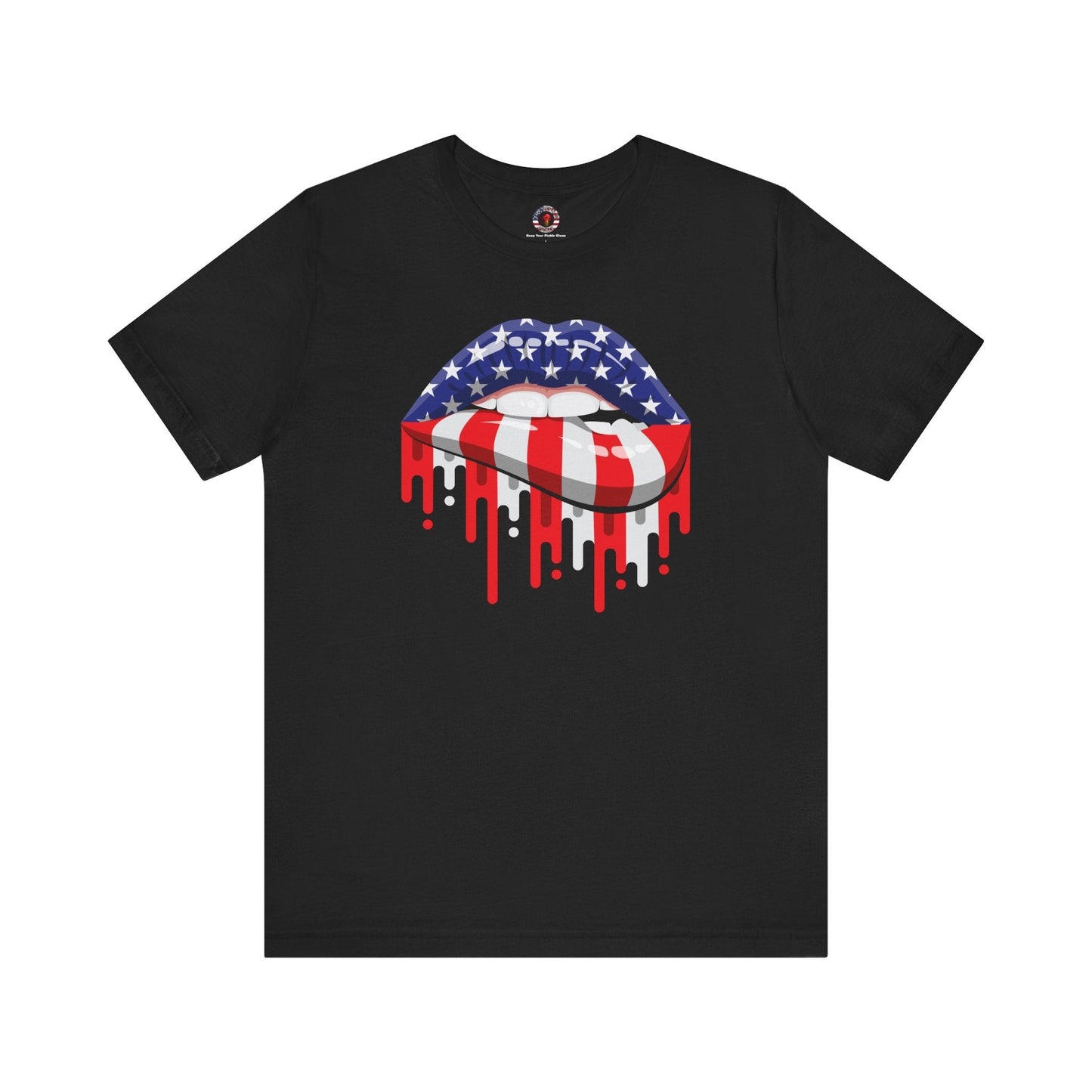 American Flag Lips T-Shirt The Devil's Pickle