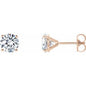14K Rose 1/2 CTW Lab-Grown Diamond 4-Prong Stud Earrings Ethereal Legacy Boutiques