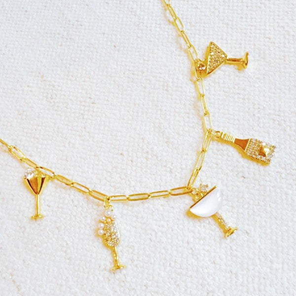 Cheers To Happiness Multi Charm Necklace Shop Style & More | Fresh Looks, Everyday Deals & Free Shipping