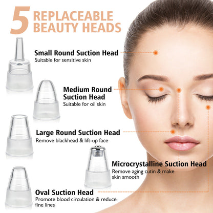 Blackhead Suction Instrument Electric Vacuum Blackhead Acne Remover Facial Beauty Acne Pore Cleaner