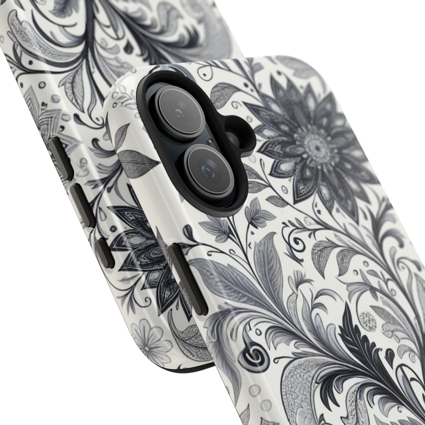 Floral Tough Phone Cases, Durable Phone Cover, Stylish Floral Design, Gift for Her, Trendy Tech Accessories, Birthday Present Grayceful LLC