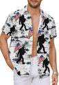 Men's Floral Print Casual Shirt with Unique Design SnagBag