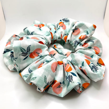 Peach Gingham Summer Scrunchie Enchanted Scrunch