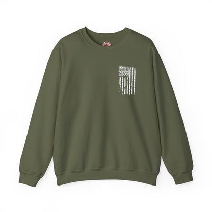 American Flag QR Code Crewneck Sweatshirt The Devil's Pickle