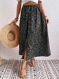 European And American Printed Breasted Self-tie Summer Pastoral A- Line Skirt Advanced Skirt Grayceful LLC
