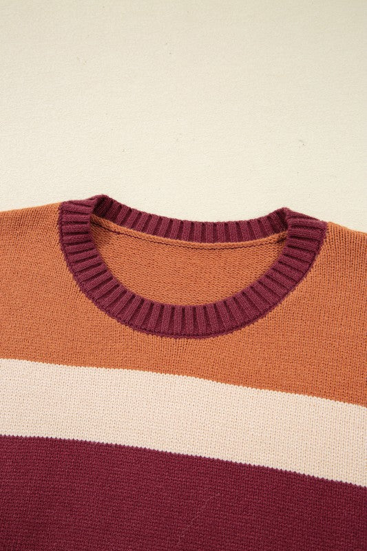 Checker Colorblock Knitted Drop Shoulder Sweater Shop Style & More | Fresh Looks, Everyday Deals & Free Shipping