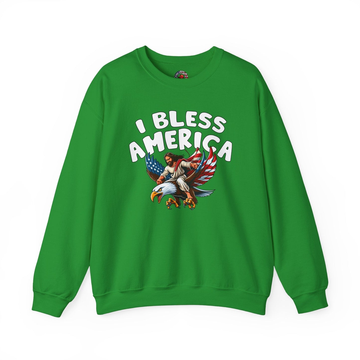 I Bless America Crewneck Sweatshirt The Devil's Pickle