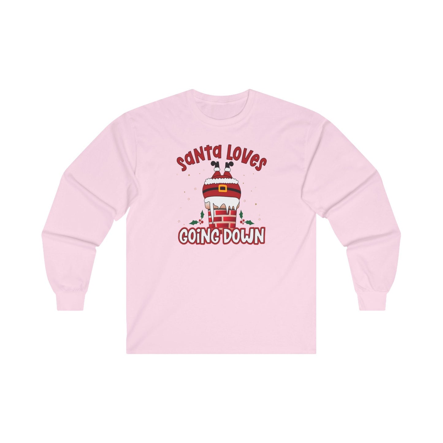 Santa Loves Going Down Long Sleeve Tee The Devil's Pickle