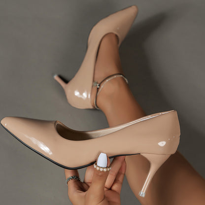 Women's Solid Color Stiletto Heels, Elegant Pointed Toe Work Pumps, Lightweight Dress Pumps NovaCart