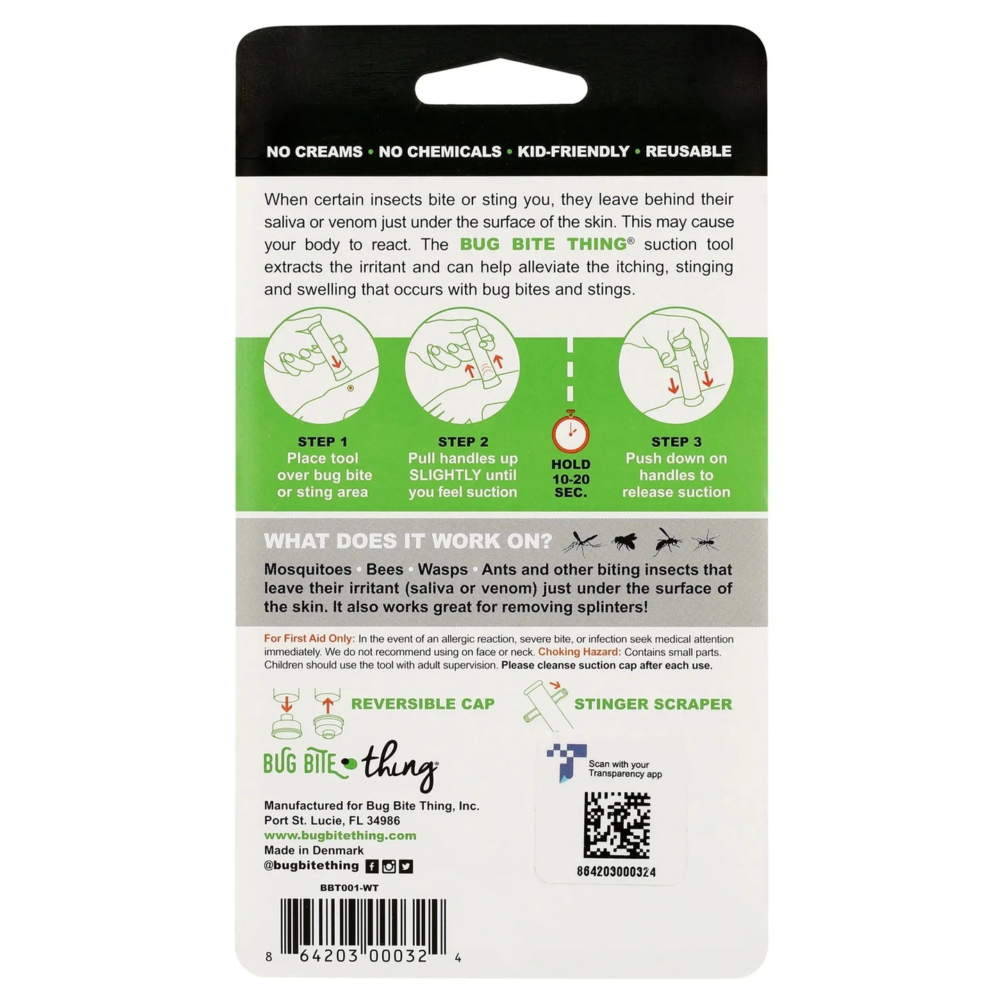 Natural Bug Bite Relief Tool - Chemical-Free Suction Solution for Instant Itch and Swell Relief