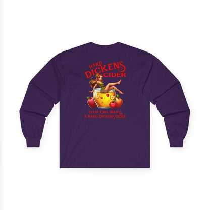 Hard Dickens Cider Front/Back Long Sleeve Tee The Devil's Pickle