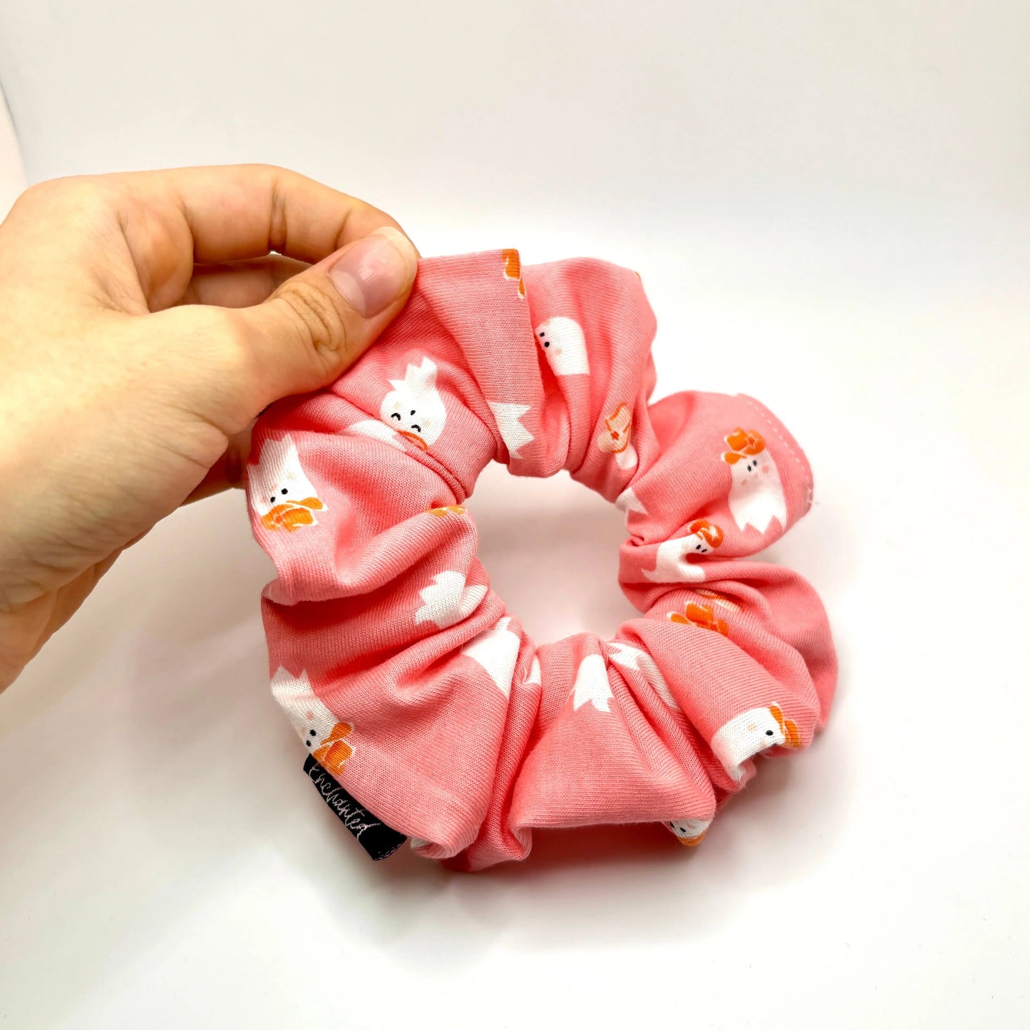 Mini Pink Western Ghost Halloween Scrunchie Enchanted Scrunch