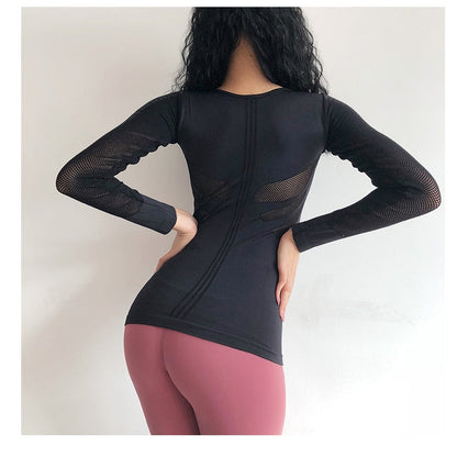 Sculpted Mesh Effect Yoga Shirt Country in My Heart