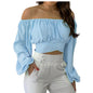 Off Shoulder Cross Tie Long Sleeve Top | Sexy & Trendy Cowgirl Look Country in My Heart