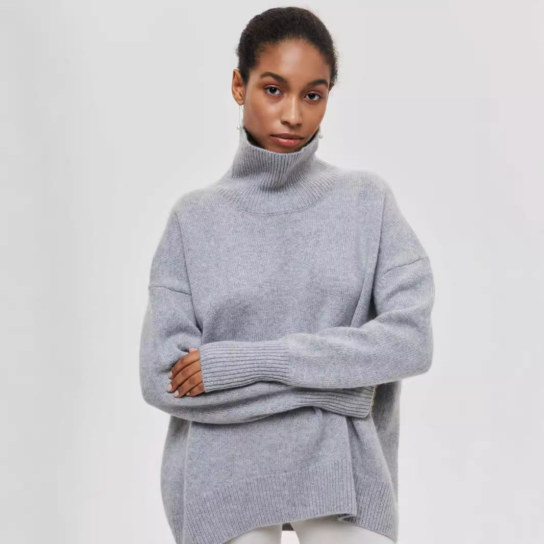 Winter Turtleneck Sweater Ins Solid Color Long Sleeve Pullover Top Women's Clothing Grayceful LLC
