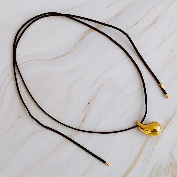Black Leather Teardrop Necklace Shop Style & More | Fresh Looks, Everyday Deals & Free Shipping