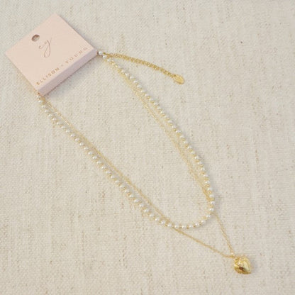 Pearls And Heart Locket Layered Necklace Shop Style & More | Fresh Looks, Everyday Deals & Free Shipping