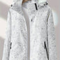 Women'S Outdoor Windbreaker Jacket | Casual Stand Collar, Non-Stretch Fabric, Random Print, Long Sleeve, Zipper Closure, Detachable Hood NovaCart