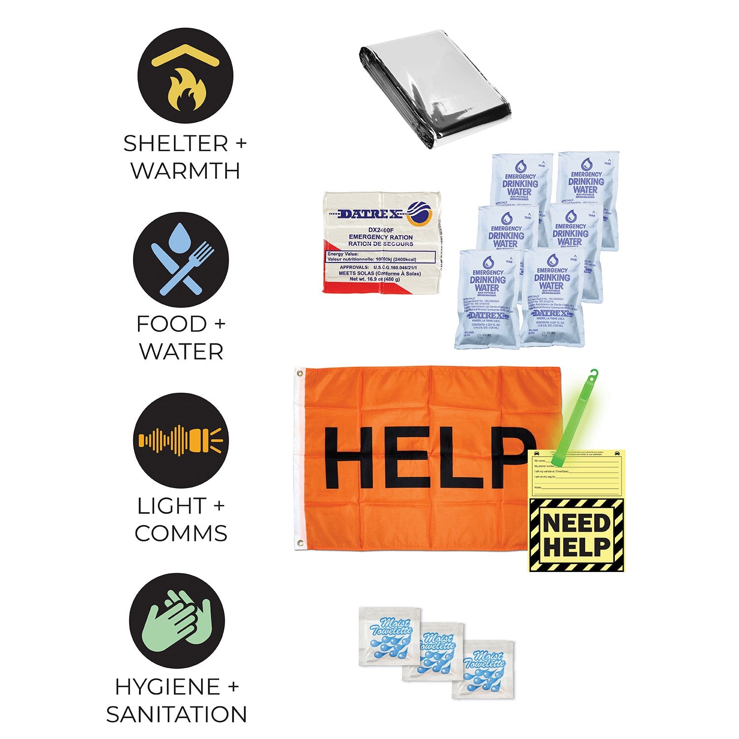 Quake Kits 2 Day Quick Grab Kit in Resealable Bag quakekits.com
