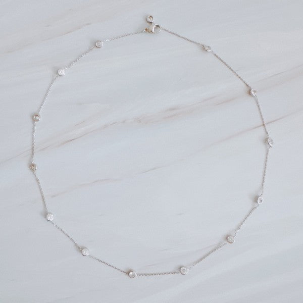 A Dozen Of Bezel Sparkle Station Necklace Shop Style & More | Fresh Looks, Everyday Deals & Free Shipping