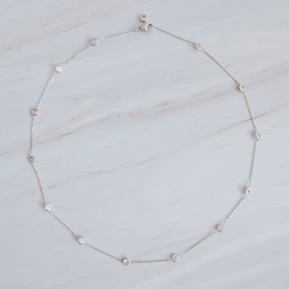 A Dozen Of Bezel Sparkle Station Necklace Shop Style & More | Fresh Looks, Everyday Deals & Free Shipping