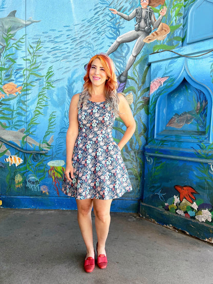 Coral Skater Dress Retrolicious
