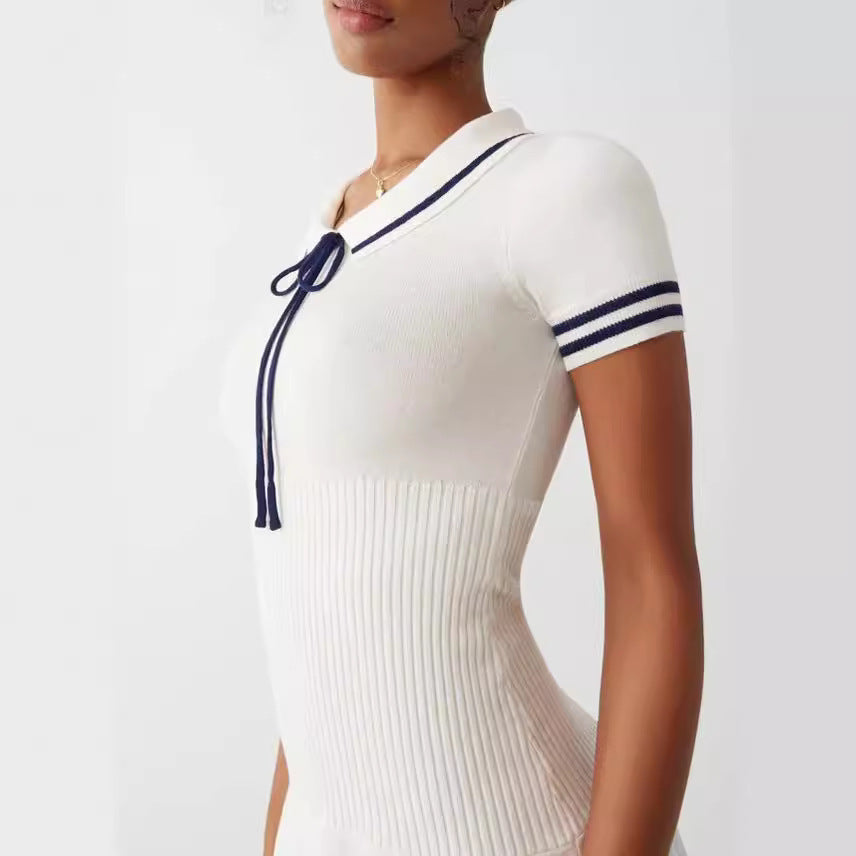 Women’s Striped Knit Midi Dress FitiqueFit