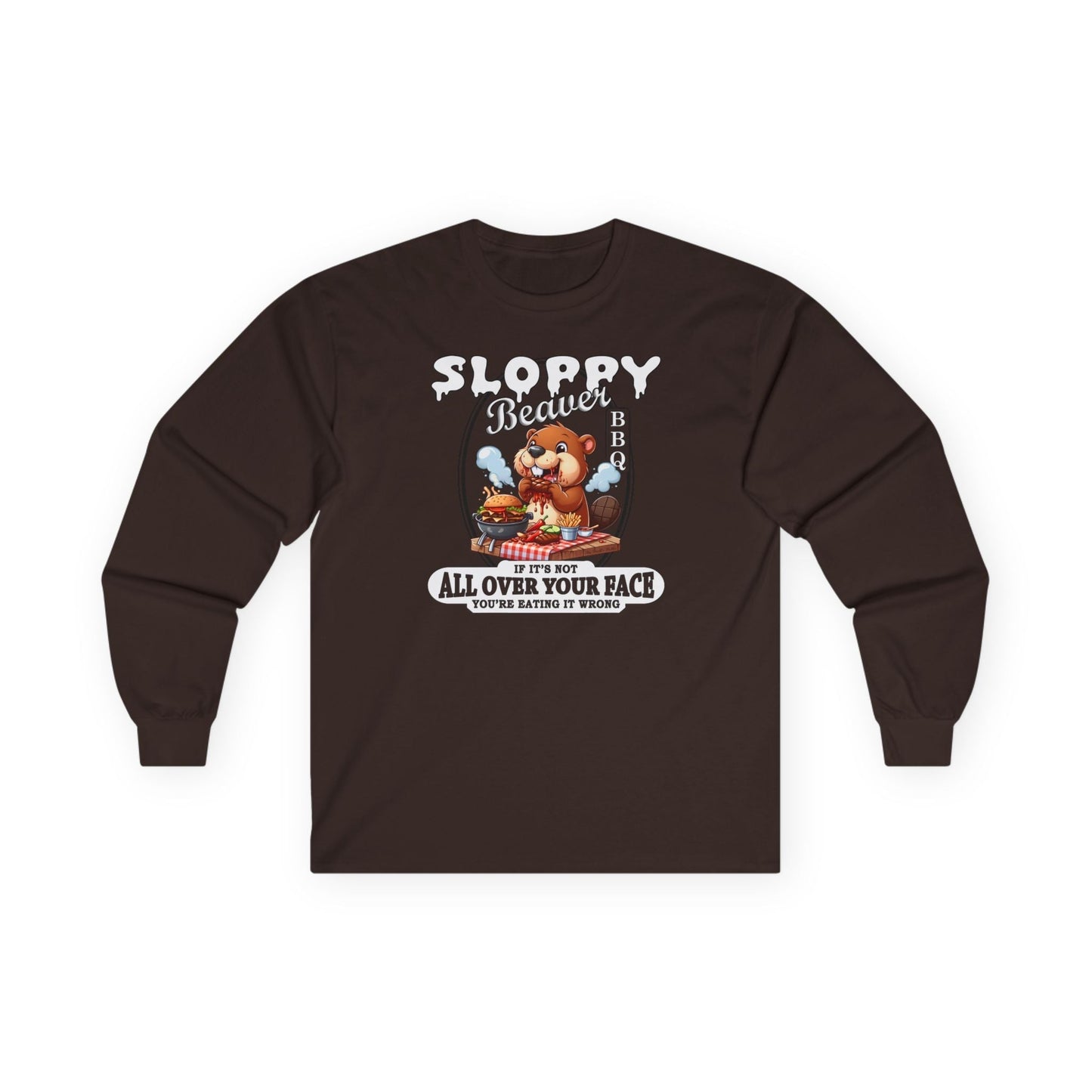 Sloppy Beaver BBQ Long Sleeve Tee The Devil's Pickle