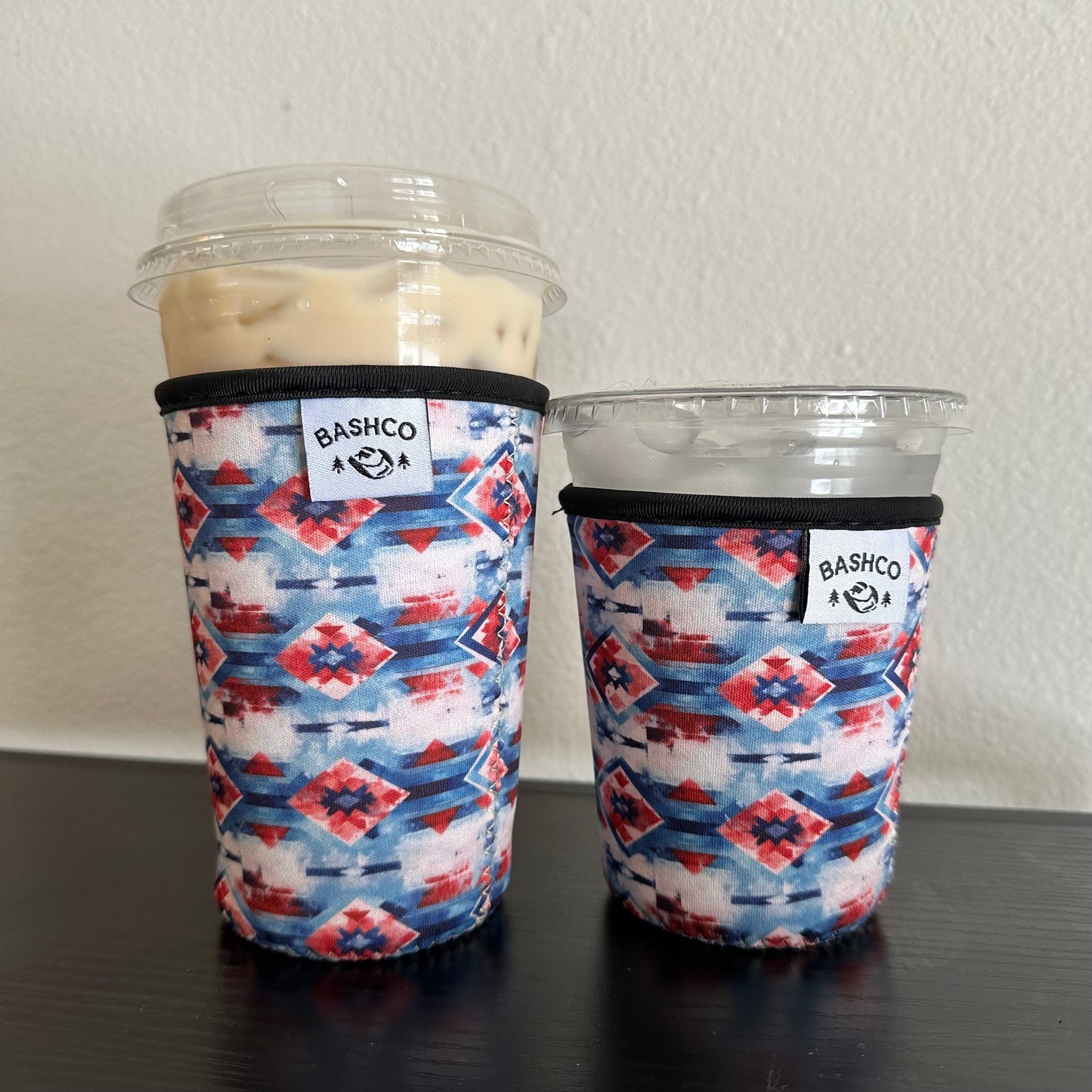 Blue Southwest Patterned Coffee Sleeve | Western Coffee Sleeve BashDesignsCo