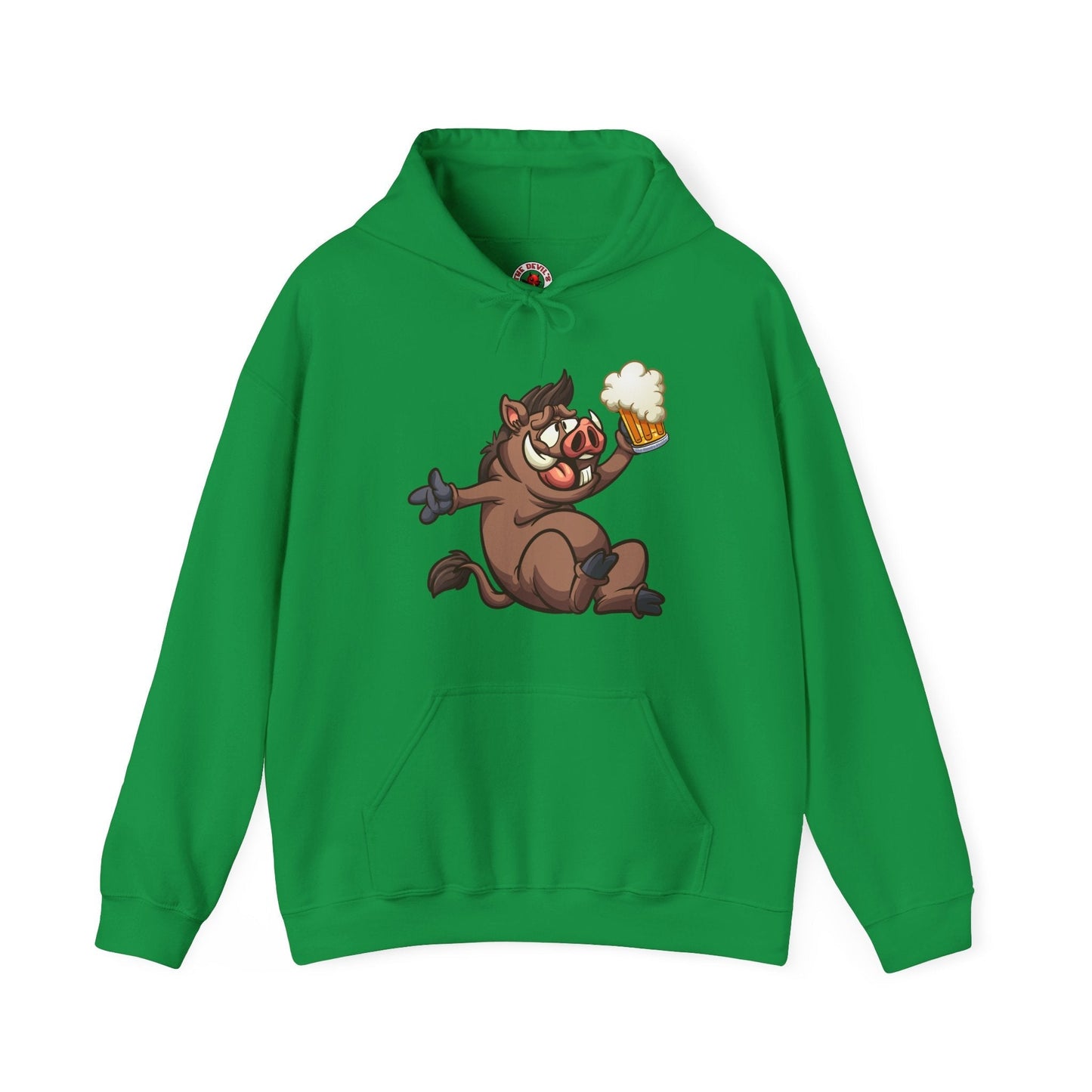 Beer Drinking Boar Hooded Sweatshirt The Devil's Pickle
