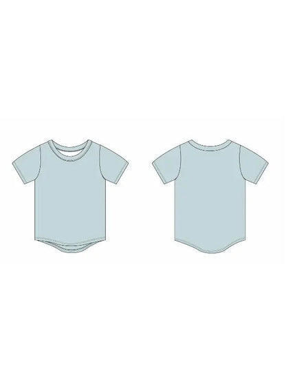 Everyday Tee - Dusty Blue Blush Lotus
