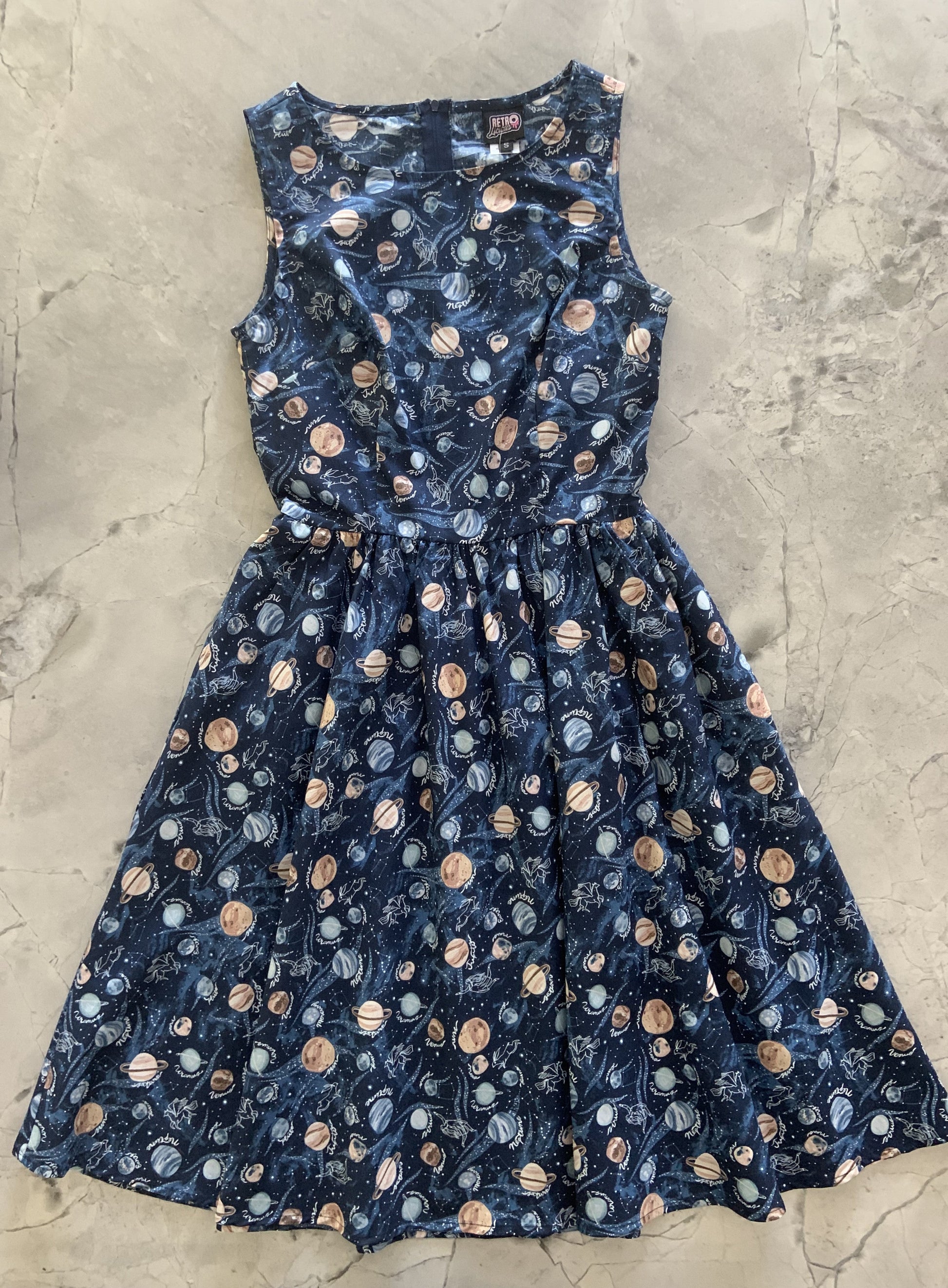 Planets Vintage Dress Retrolicious