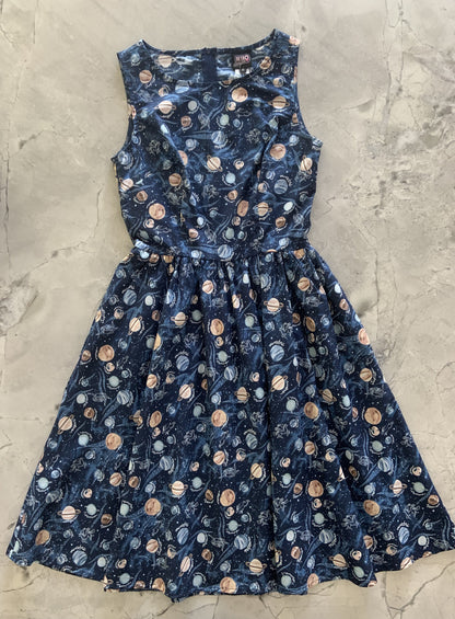 Planets Vintage Dress Retrolicious