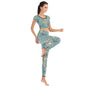Printed navel short-sleeved quick-drying dance dress FitiqueFit
