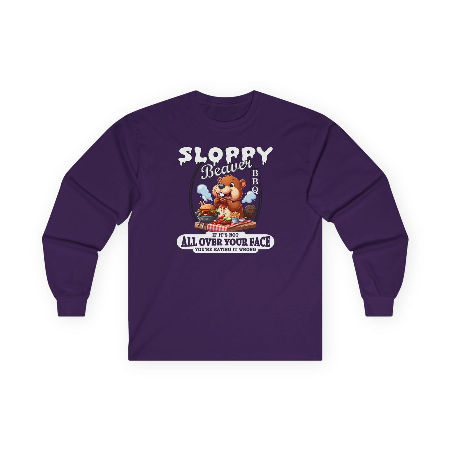 Sloppy Beaver BBQ Long Sleeve Tee The Devil's Pickle