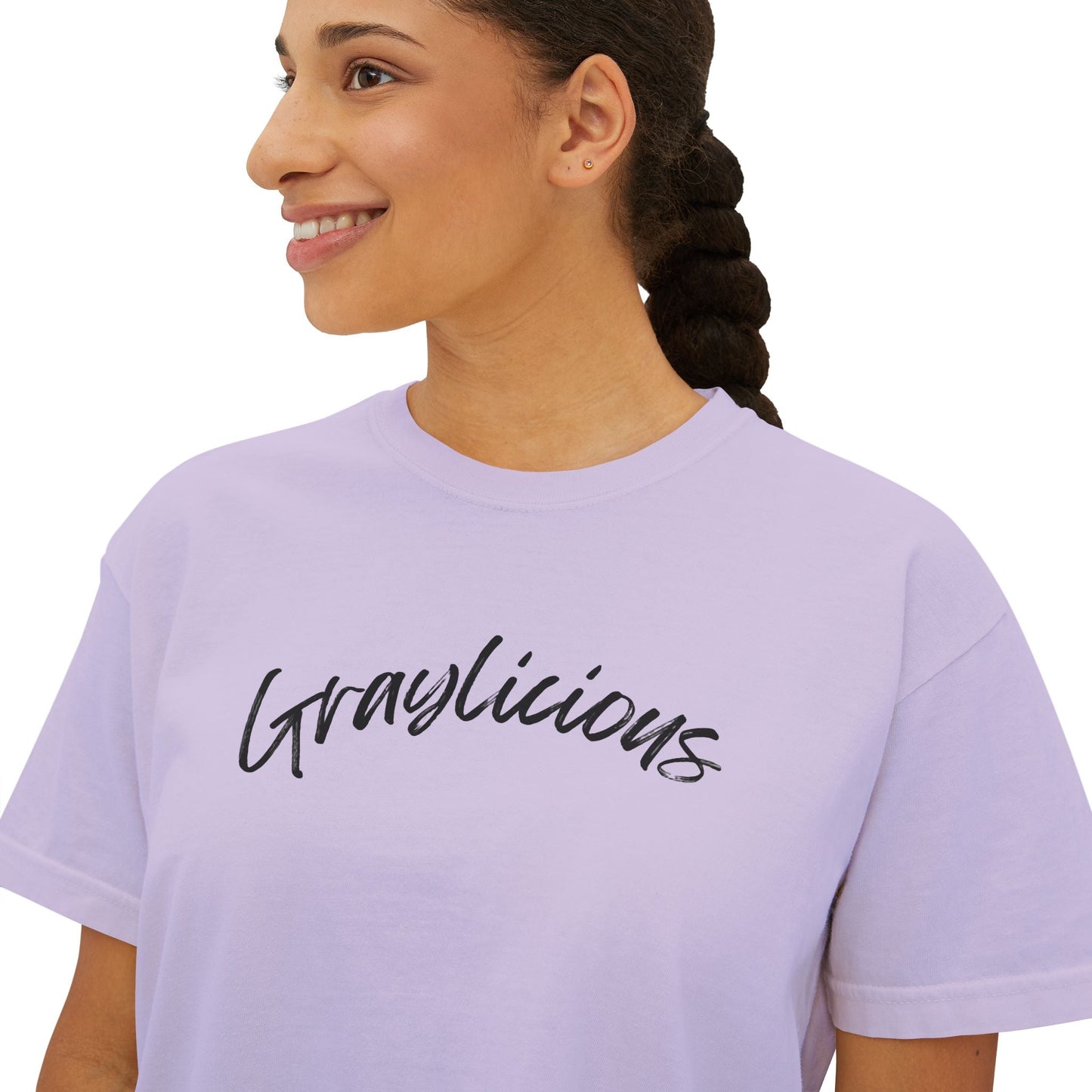 Women's Boxy Tee " Graylicious" Grayceful LLC