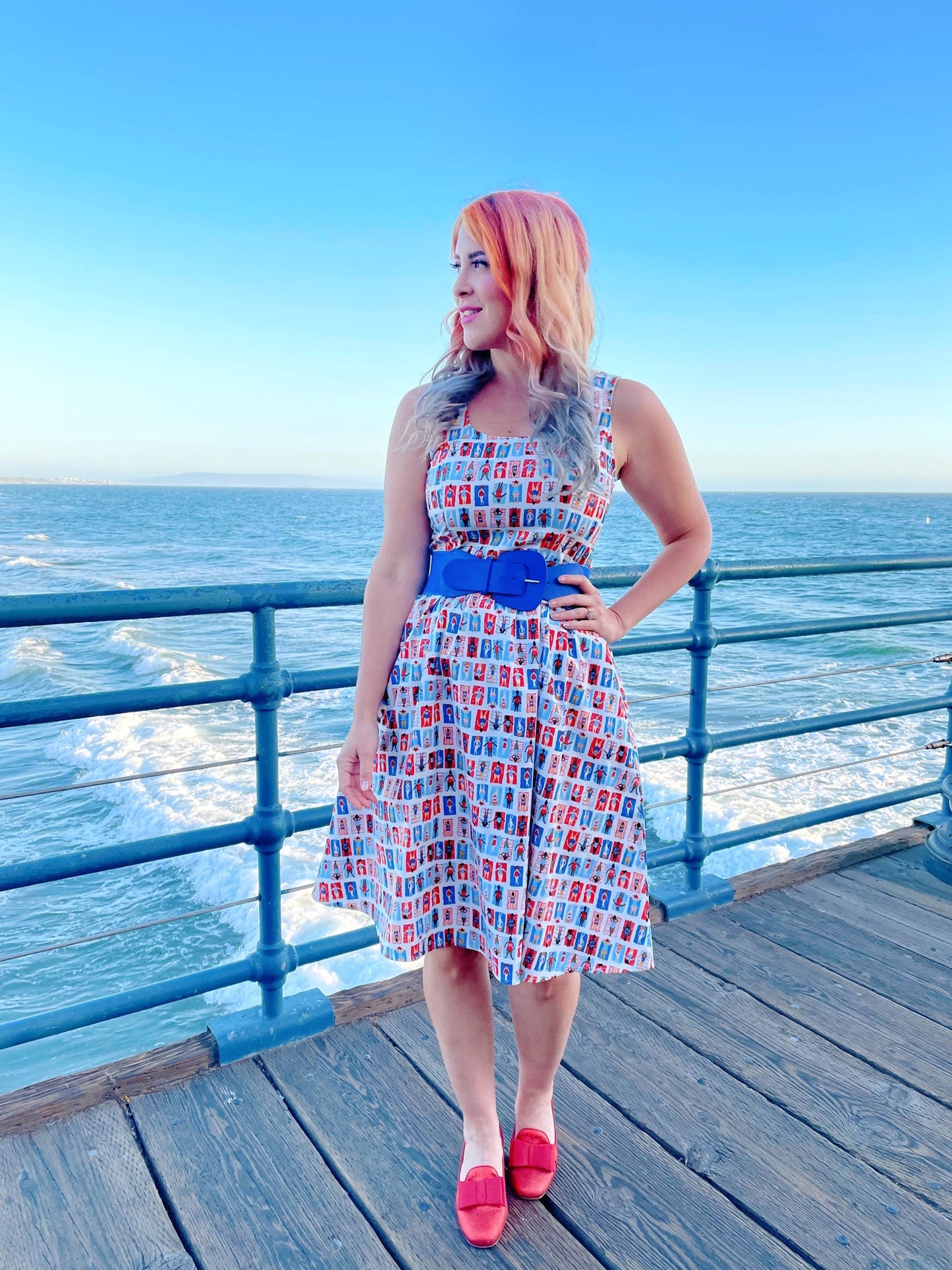Sunny Days Fit & Flare Dress - Large only Retrolicious