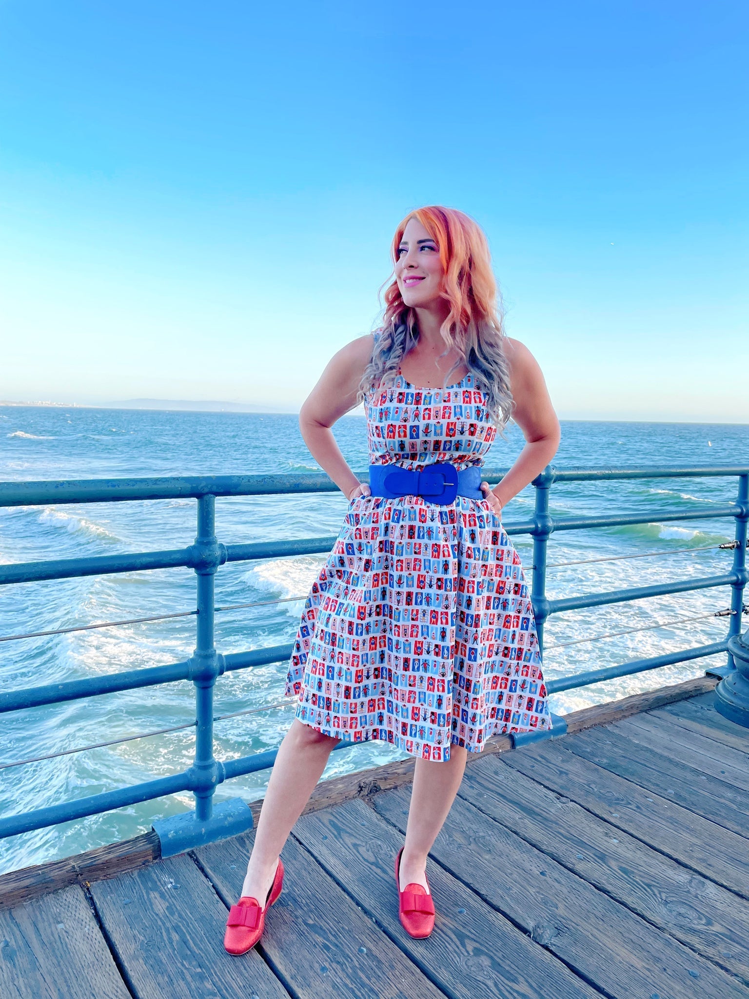 Sunny Days Fit & Flare Dress - Large only Retrolicious
