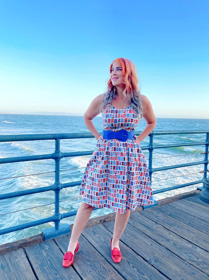 Sunny Days Fit & Flare Dress - Large only Retrolicious
