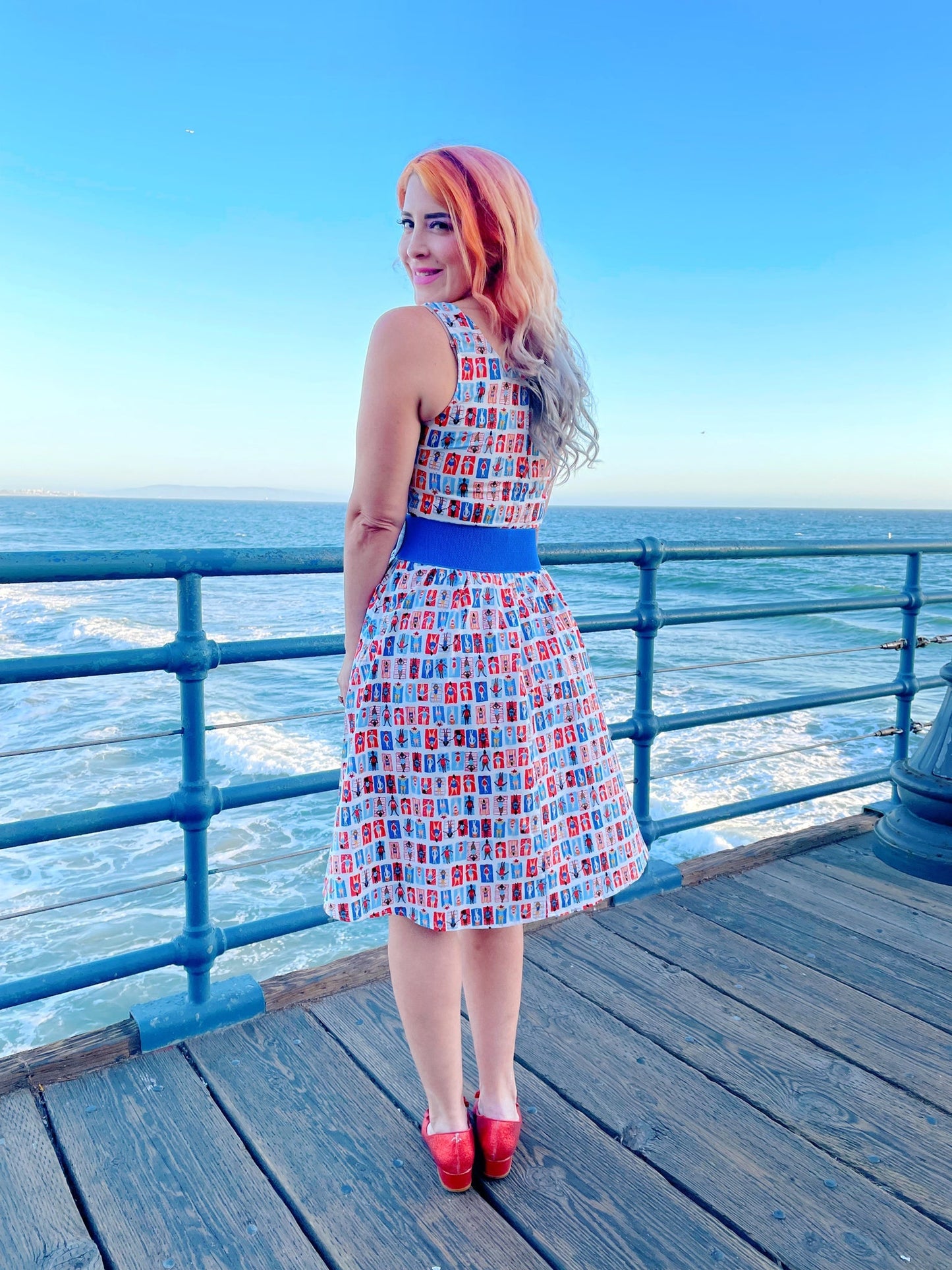 Sunny Days Fit & Flare Dress - Large only Retrolicious