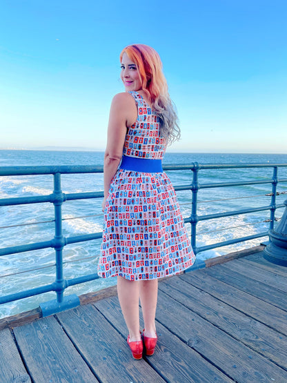 Sunny Days Fit & Flare Dress - Large only Retrolicious