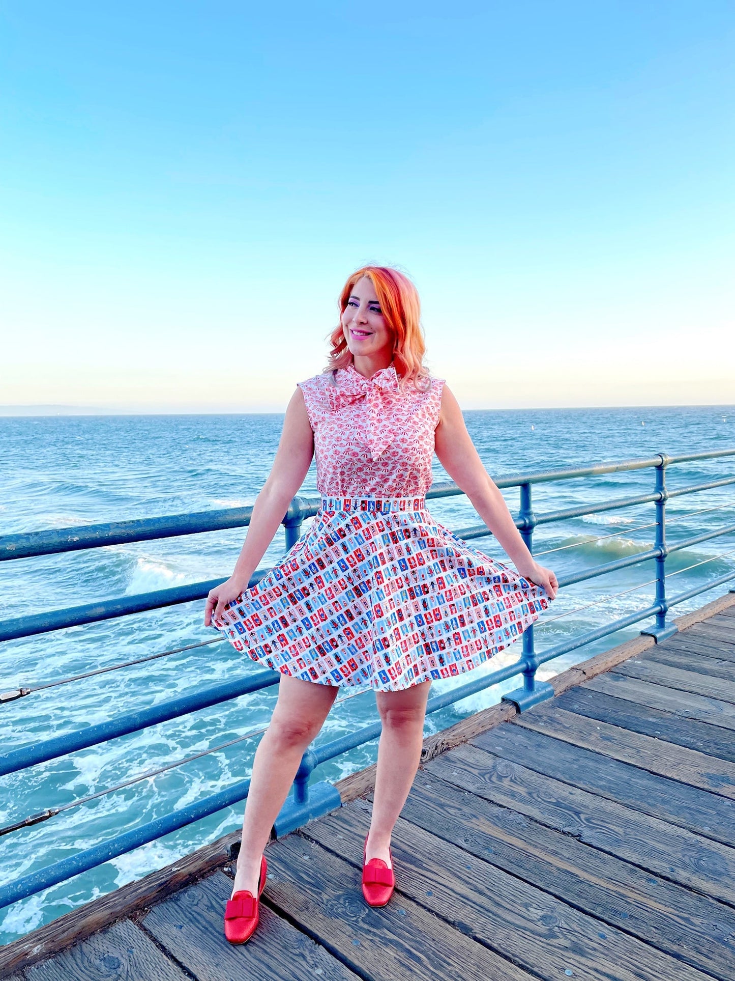 Umbrella Bow Top - Plus Sizes only Retrolicious