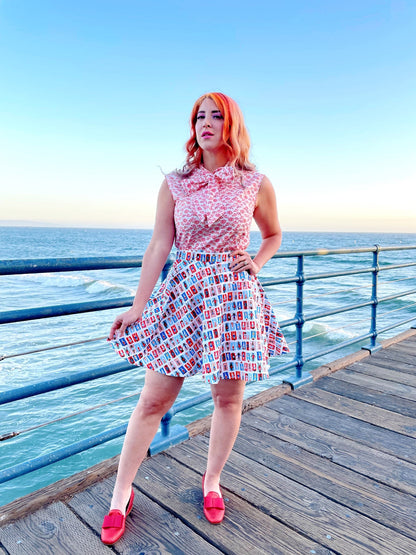 Umbrella Bow Top - Plus Sizes only Retrolicious
