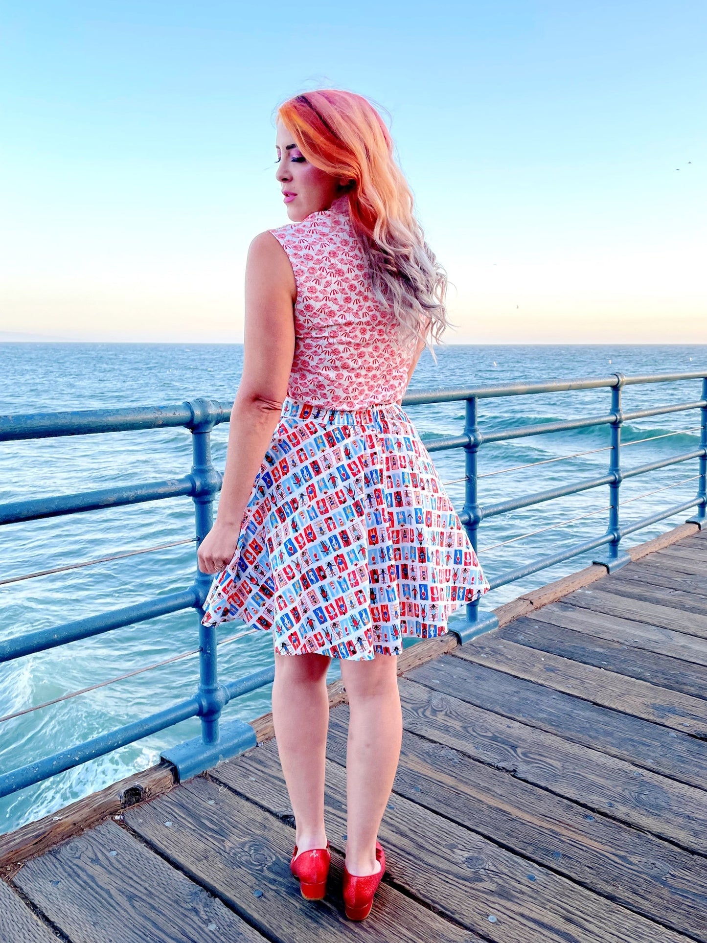 Umbrella Bow Top - Plus Sizes only Retrolicious