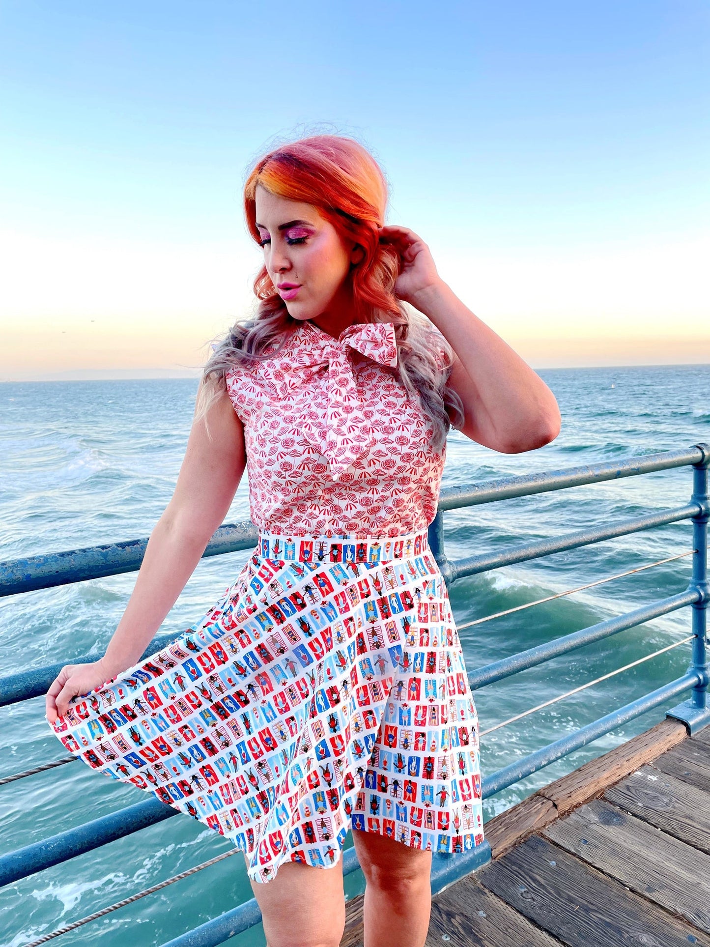 Umbrella Bow Top - Plus Sizes only Retrolicious